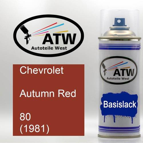 Chevrolet, Autumn Red, 80 (1981): 400ml Sprühdose, von ATW Autoteile West.